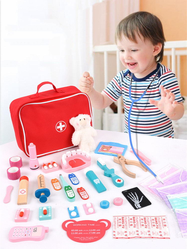 Kids Doctor Education - Деревянный игровой набор доктора: имитация стоматолога,