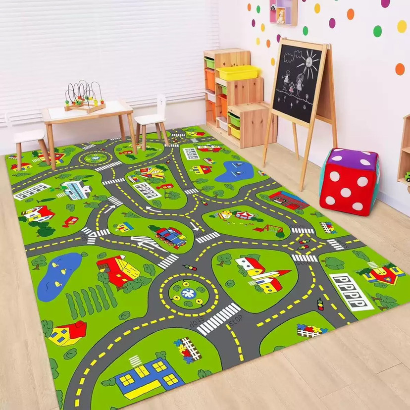 Kids Education Nursery - Детский коврик с дорожным движением и
