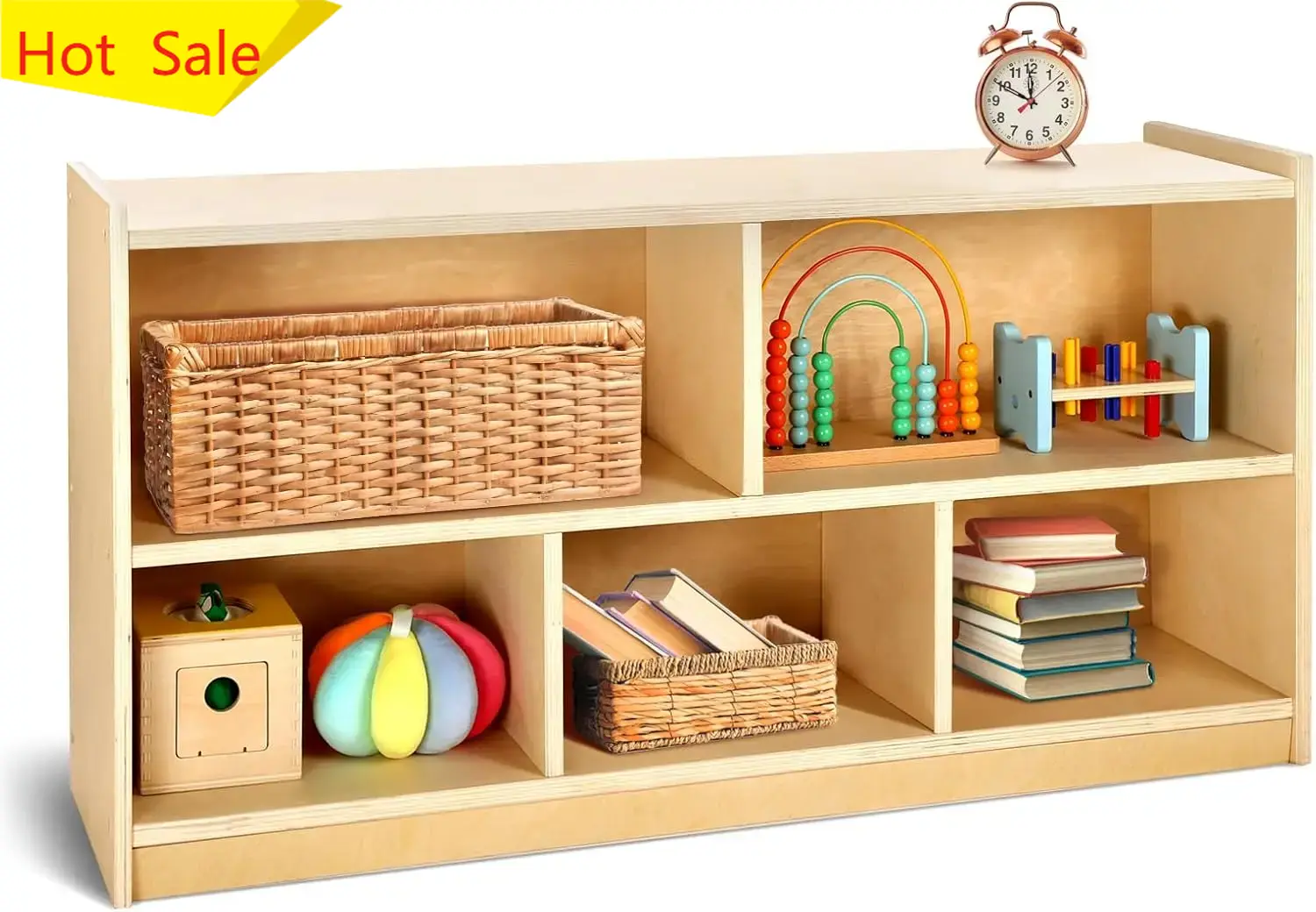 Montessori Shelf Toy - Деревянный шкаф для хранения с 5