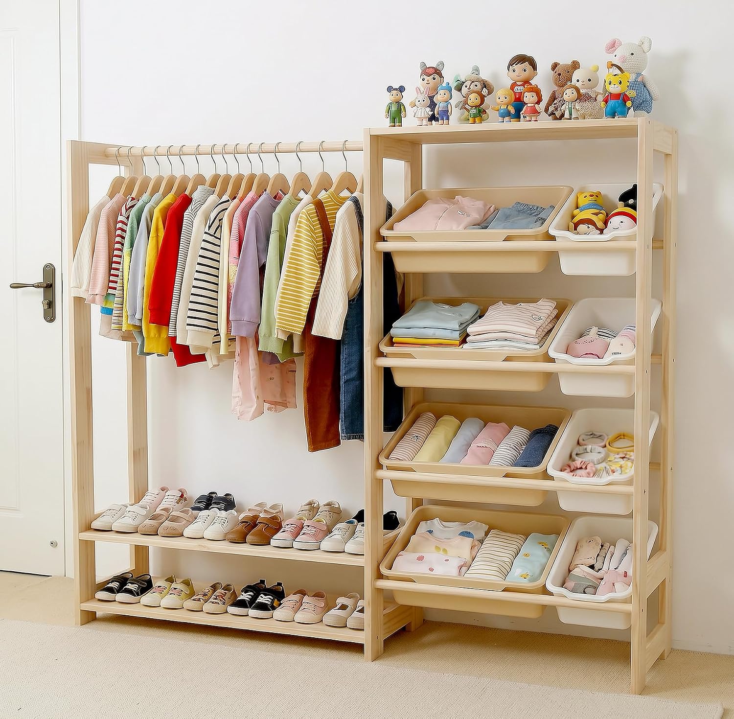 Montessori Shelf Toy - Детский гардероб Монтессори и органайзер для