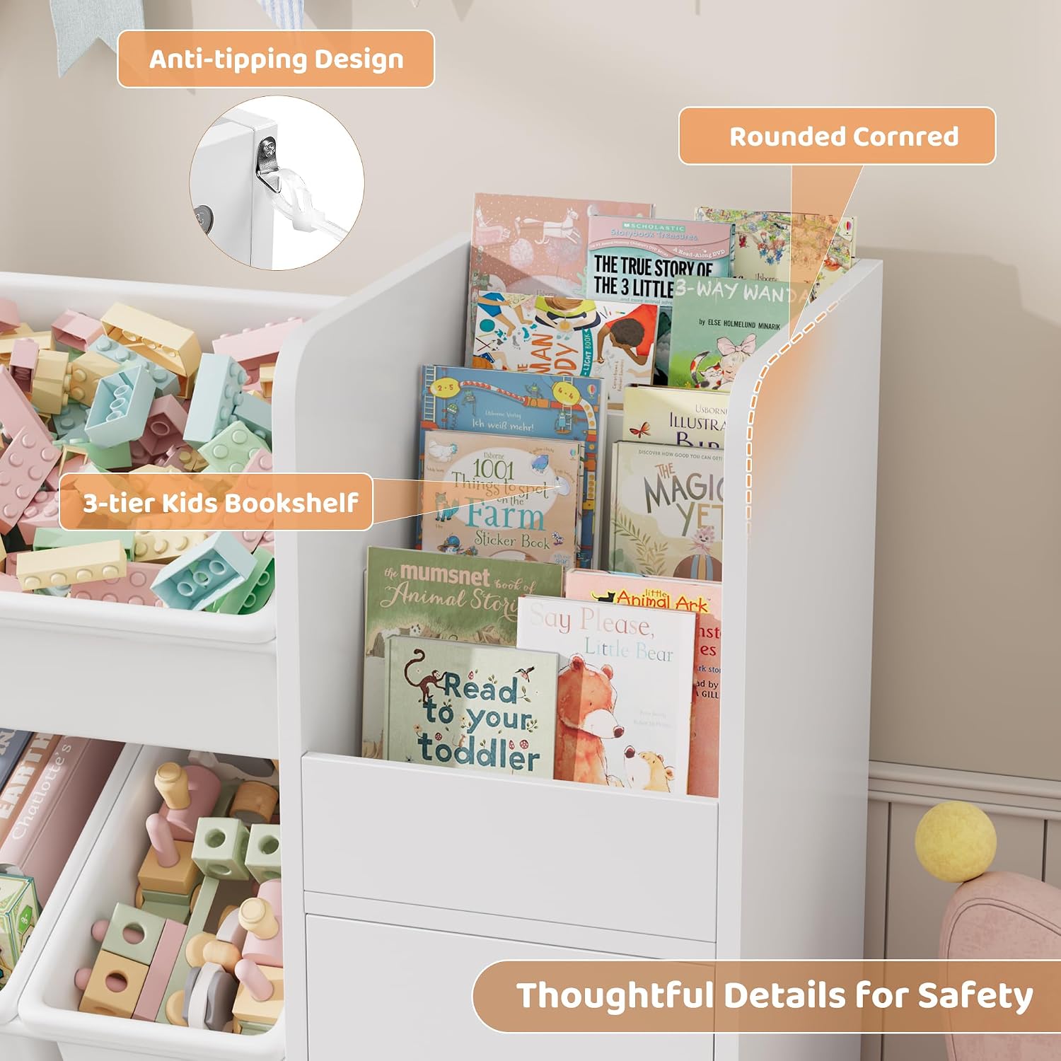 Органайзер для хранения игруше – обзор и цена Montessori Shelf Toy