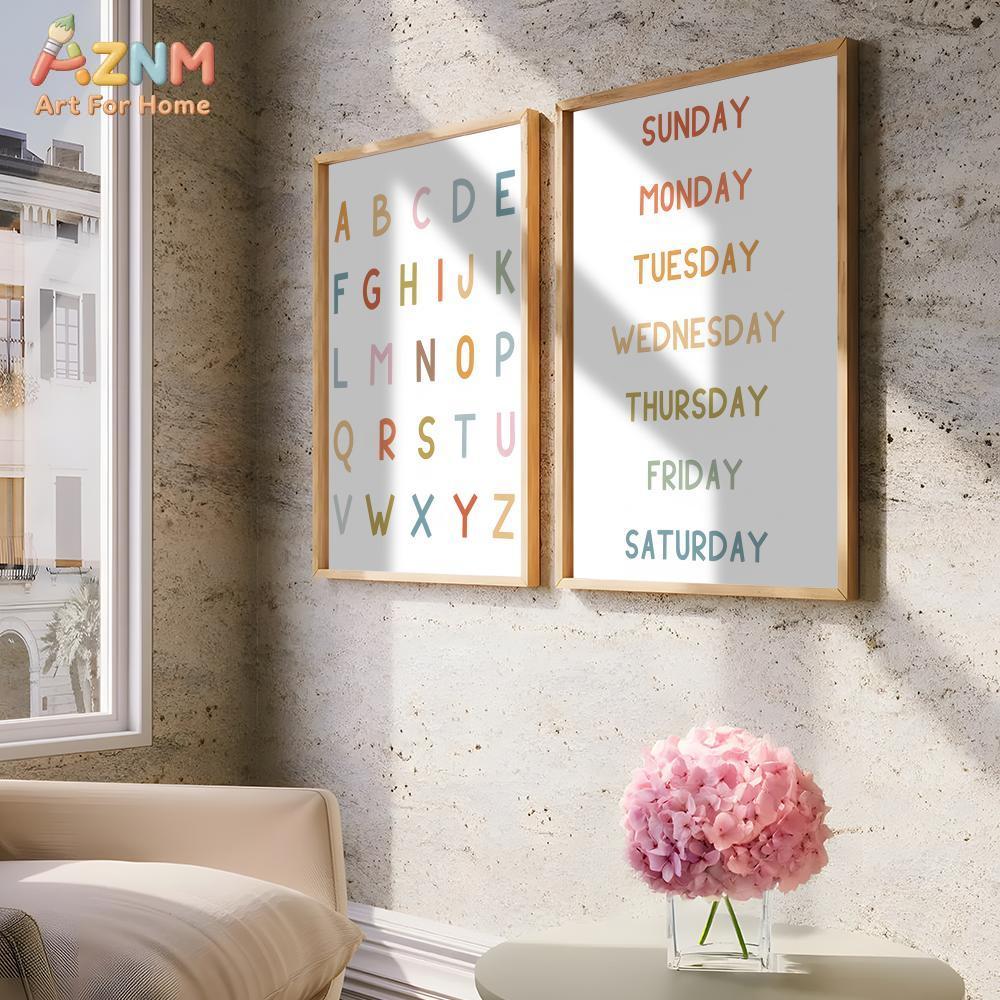 Обучающий постер AZNM с алфави – обзор и цена Kids Education Nursery