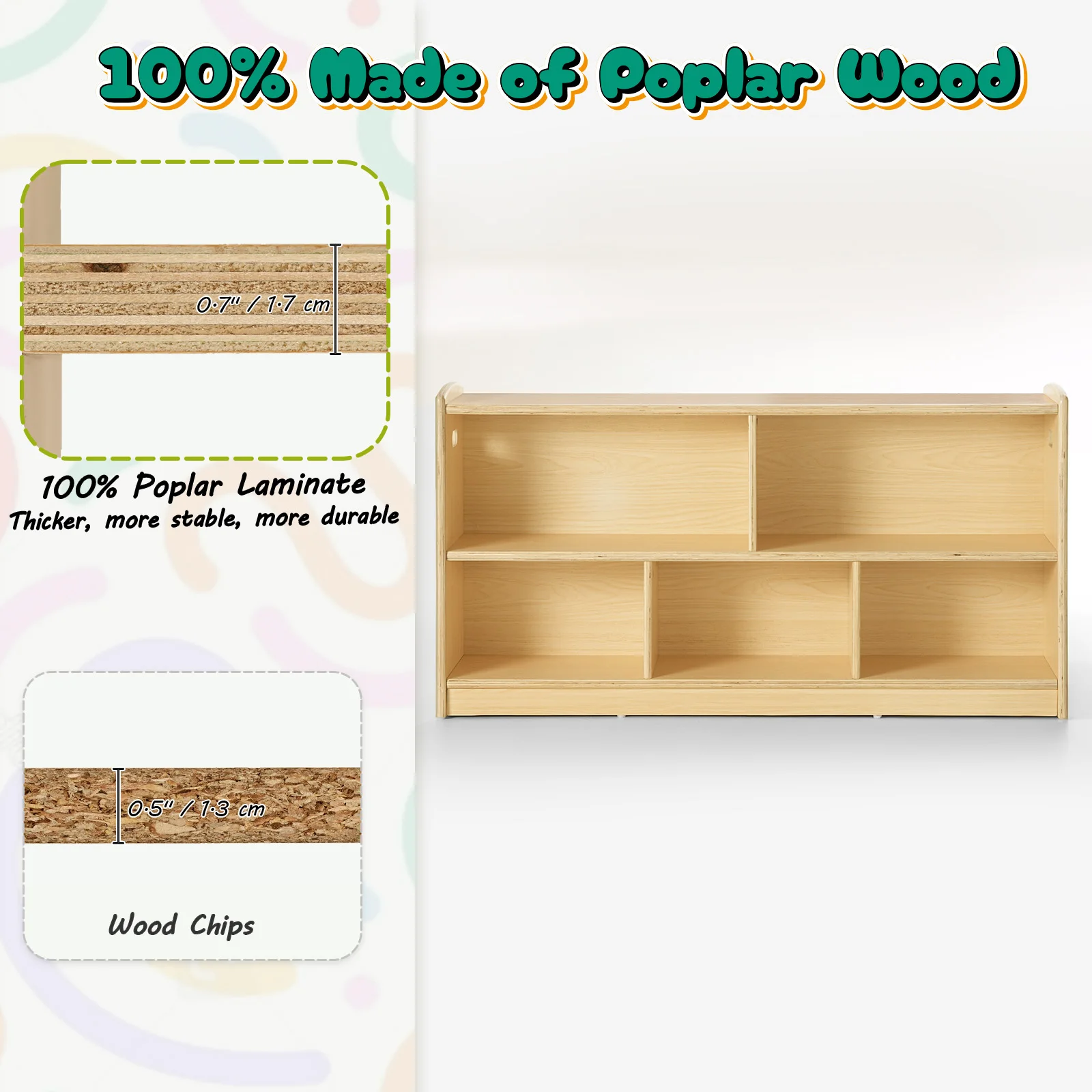 2-уровневый деревянный шкаф Мо – обзор и цена Montessori Shelf Toy