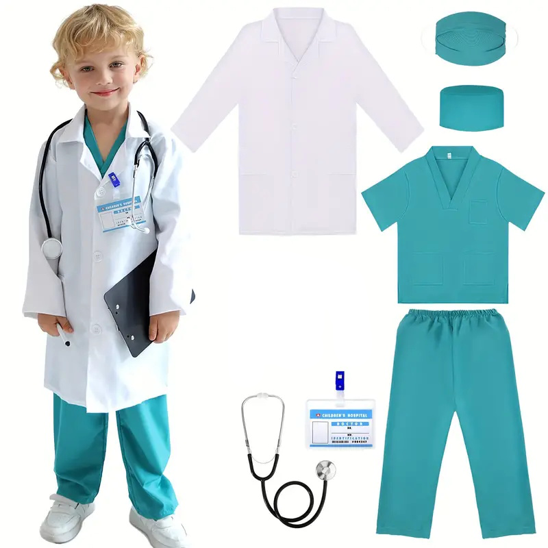 7 шт., детский костюм для косп – обзор и цена Kids Doctor Education