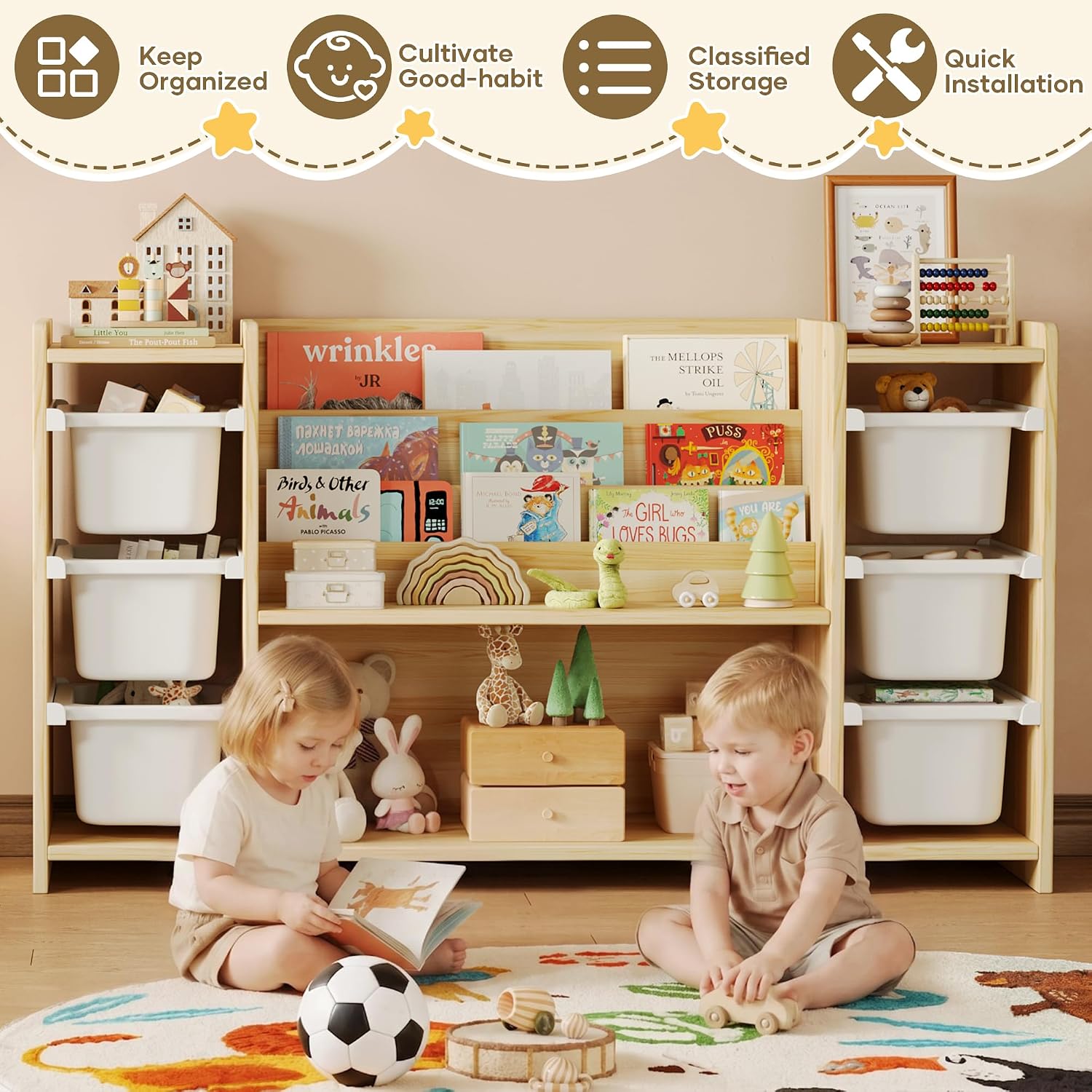 Органайзер для хранения детски – обзор и цена Montessori Shelf Toy