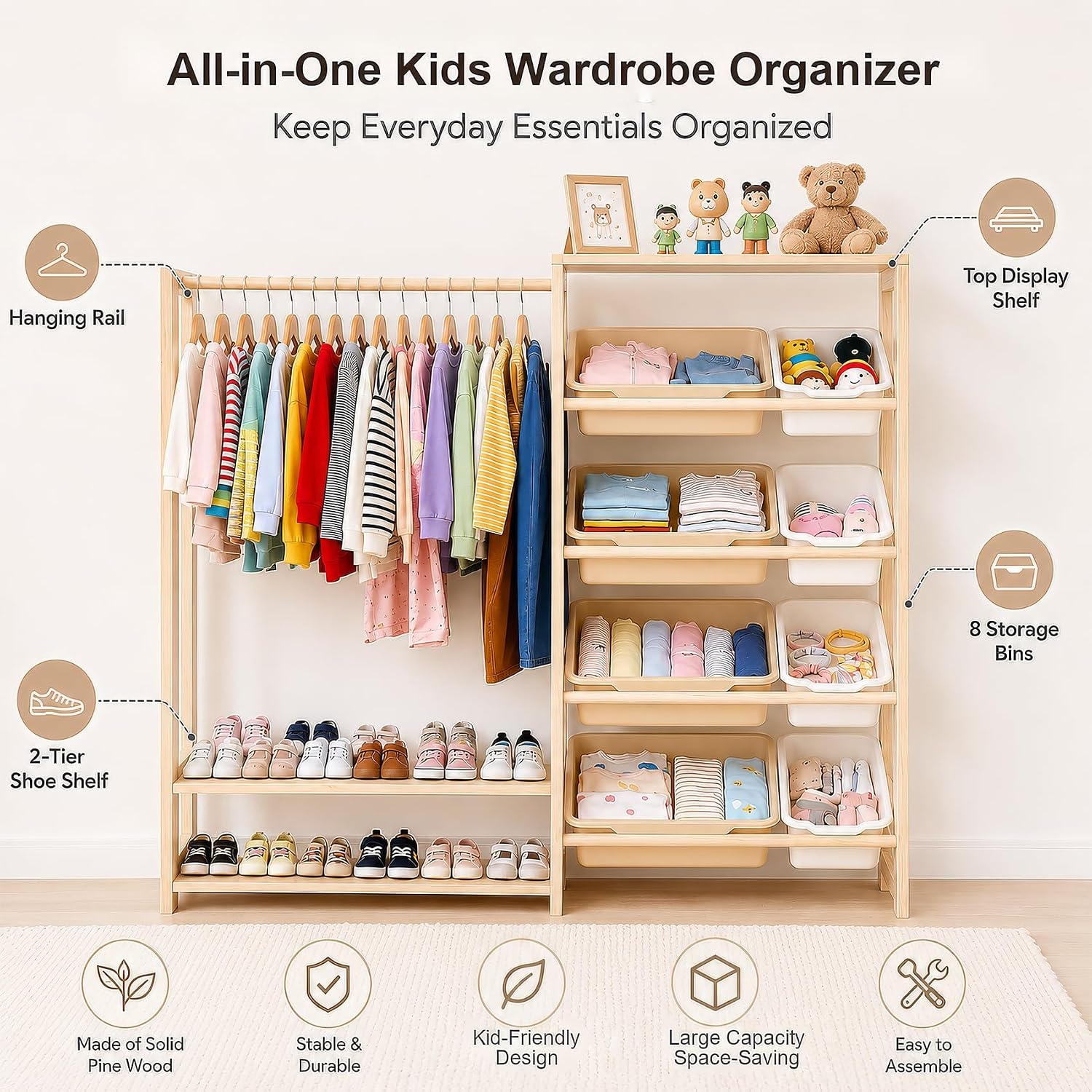 Детский гардероб Монтессори и  – обзор и цена Montessori Shelf Toy