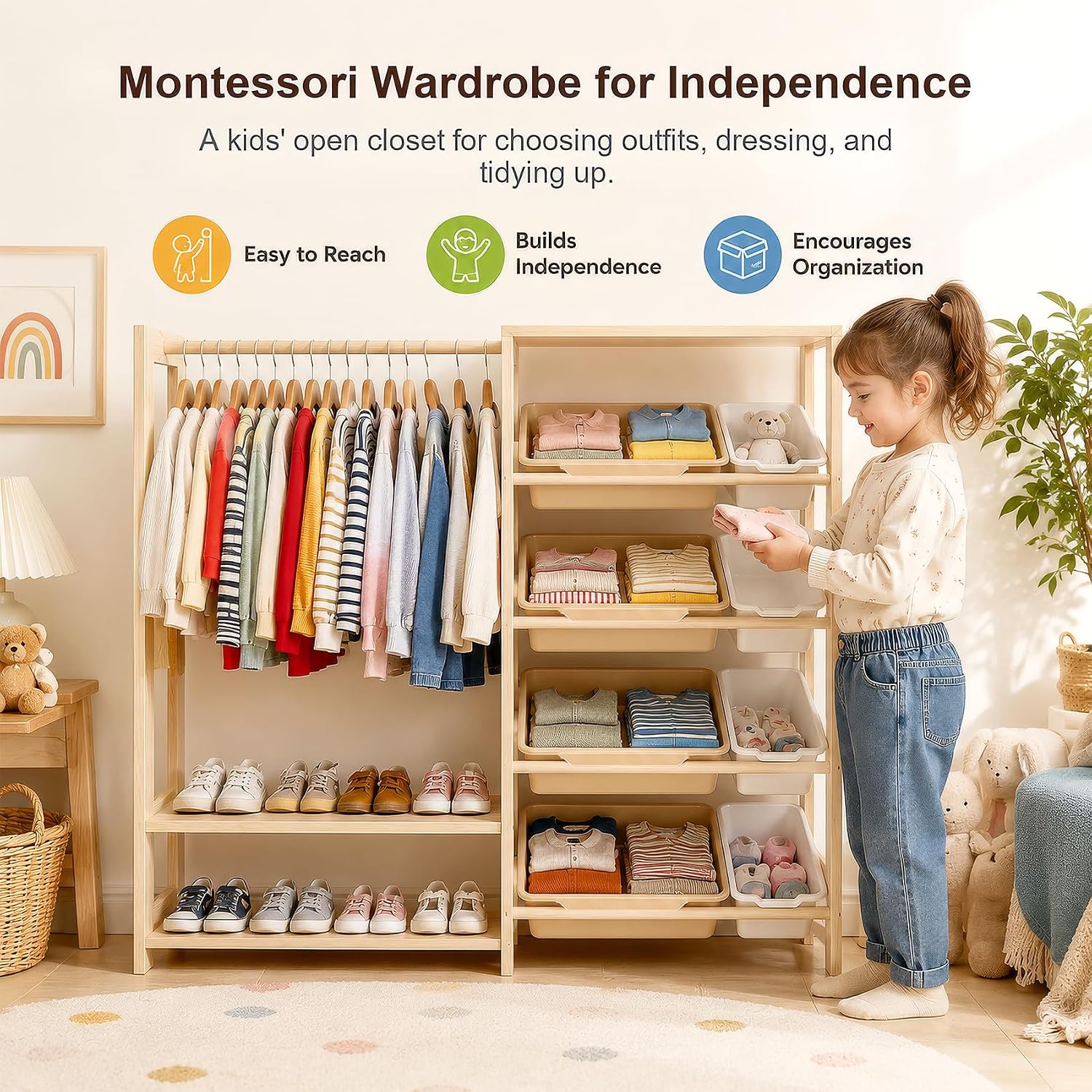 Детский гардероб Монтессори и  – обзор и цена Montessori Shelf Toy