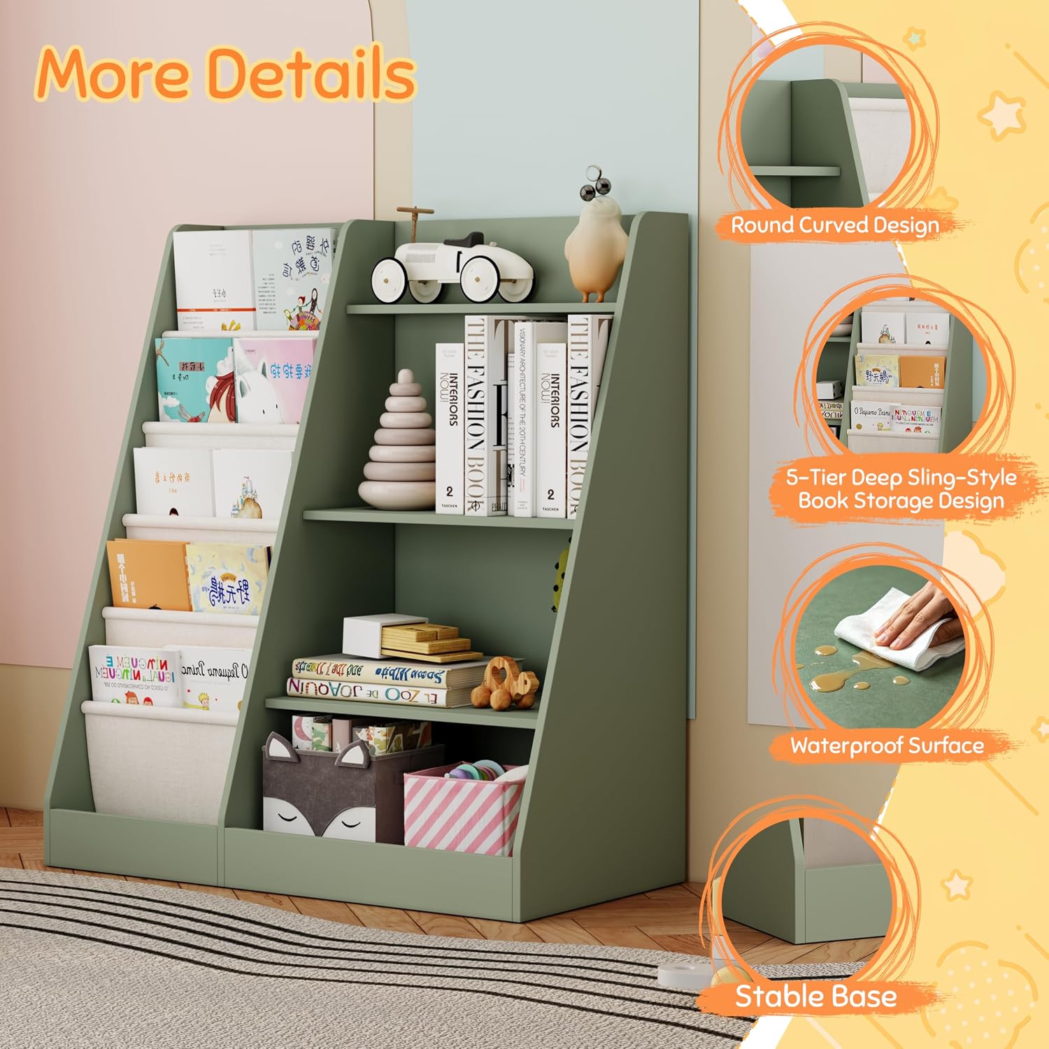 Детская книжная полка и органа – обзор и цена Montessori Shelf Toy